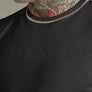SikSilk - Black Muscle Fit T-Shirt